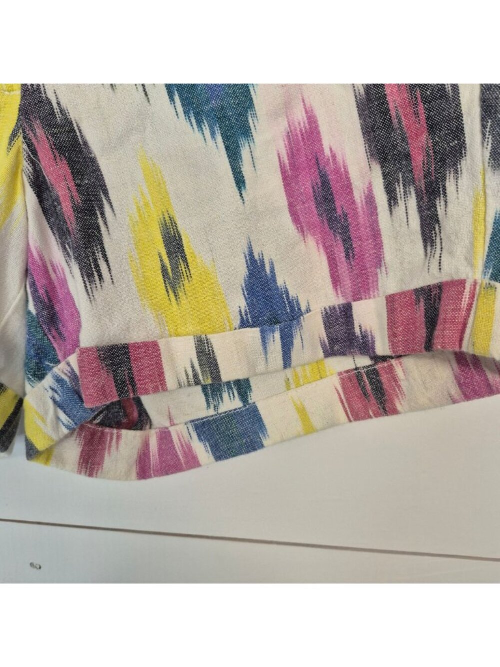 J. Crew Womens Summer Multicolor Ikat Print Shorts Size 4 - Picture 3 of 8